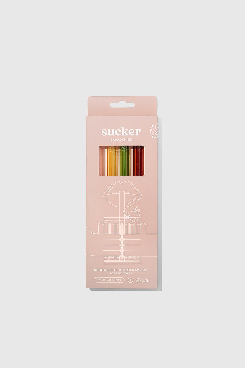 Otto's Corner Store - Reusable Glass Smoothie Straws - Multi - colour