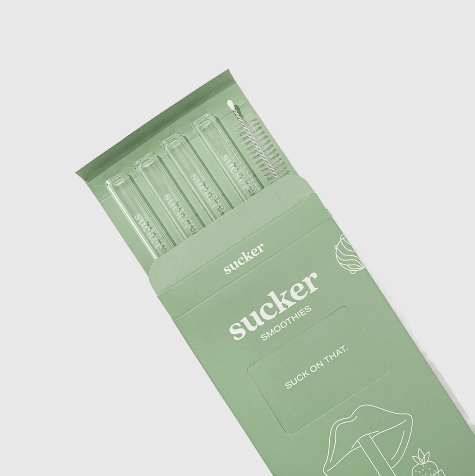 Otto's Corner Store - Reusable Glass Smoothie Straws - Transparent
