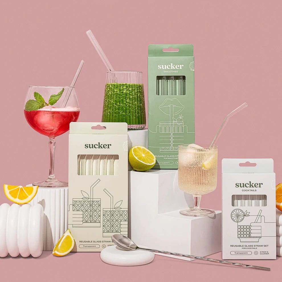 Otto's Corner Store - Reusable Glass Smoothie Straws - Transparent