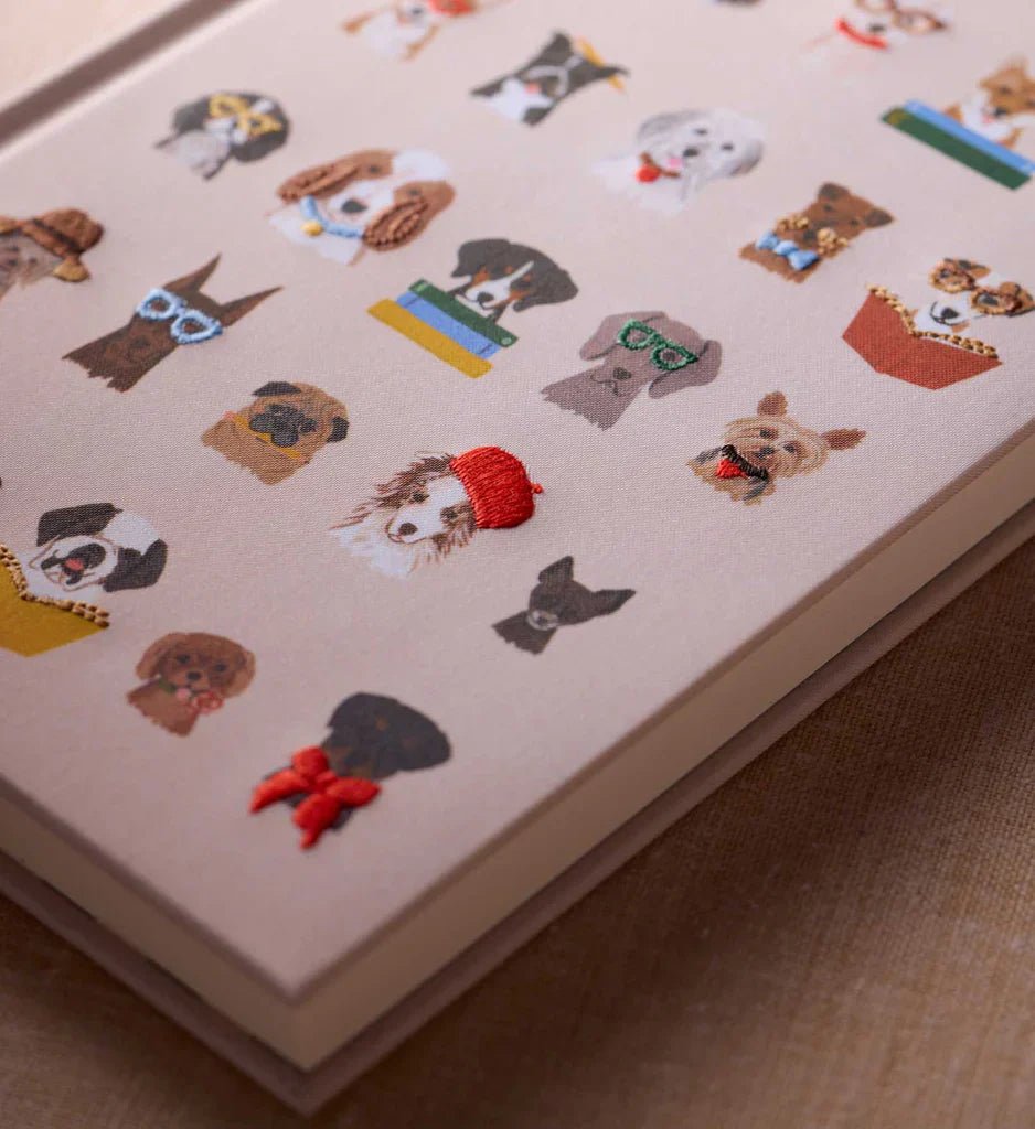 Otto's Corner Store - Rifle Paper Co - Embroidered Fabric Journal - Studious Dogs
