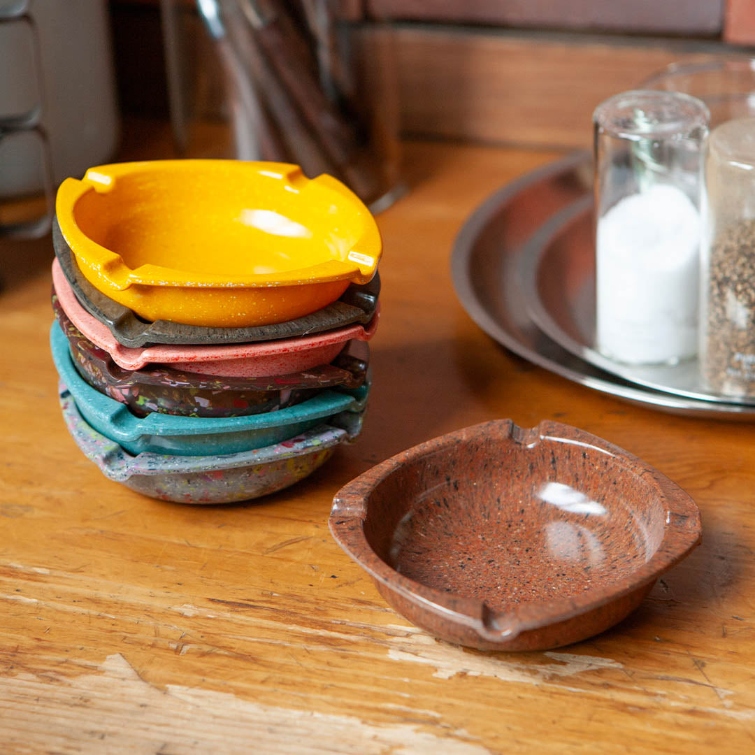 Dulton Japan | Melamine Ashtray | Brown Chip