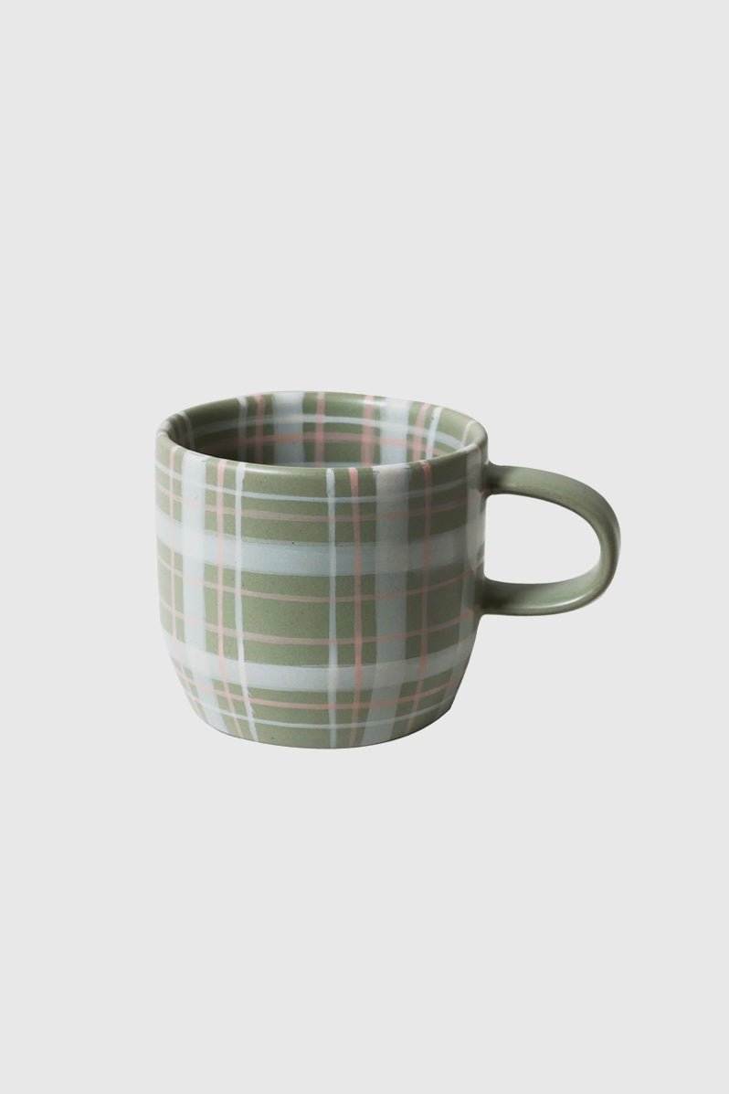 Otto's Corner Store - Sage & Blush Check Mug - Cats Pyjamas