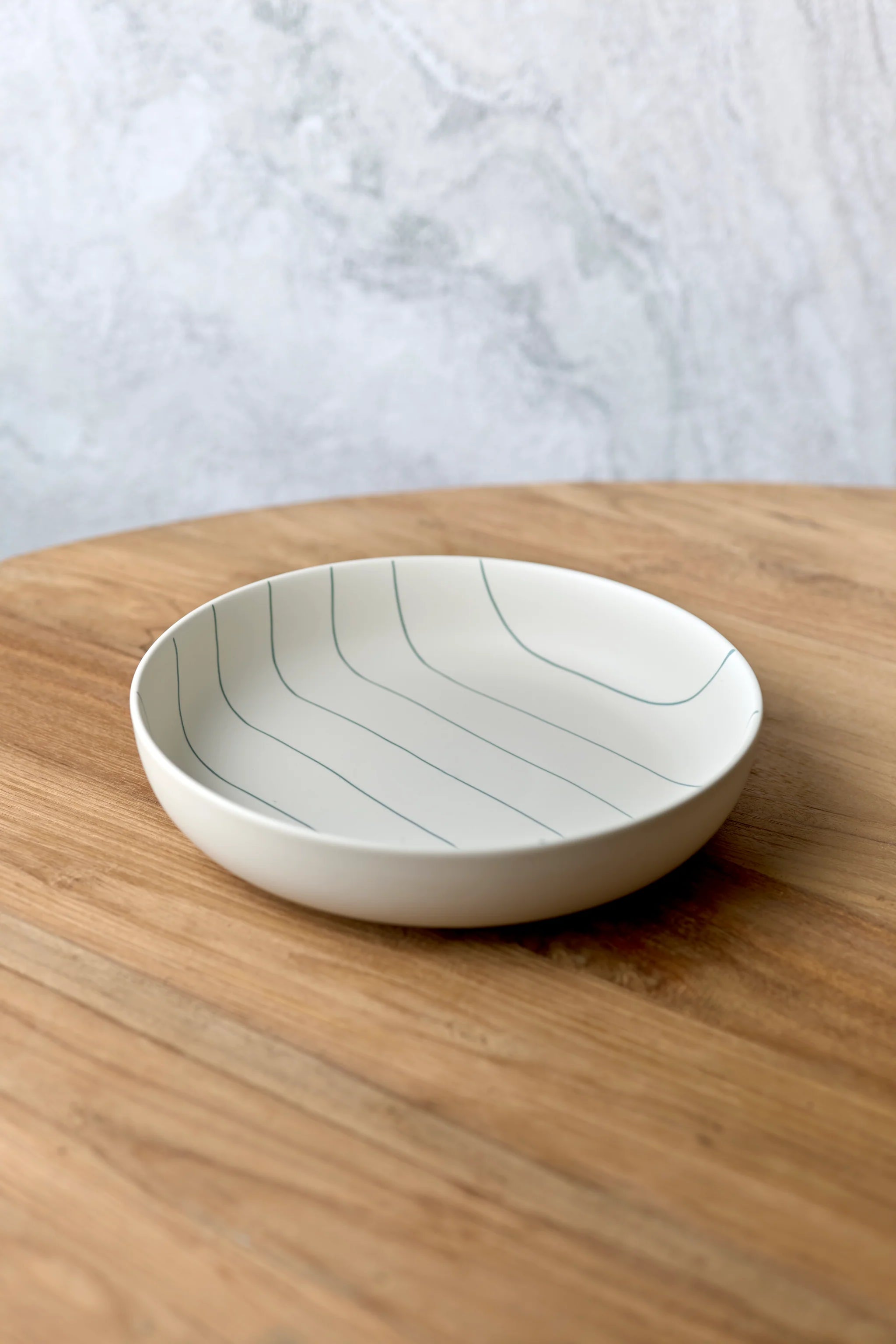 Otto's Corner Store - Salad Bowl - 28cm - Green Stripe