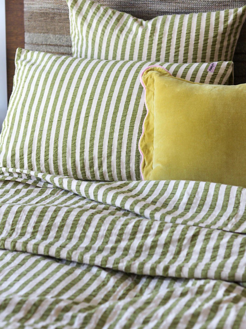 Otto's Corner Store - Seersucker Stripe Standard Pillowcase Set