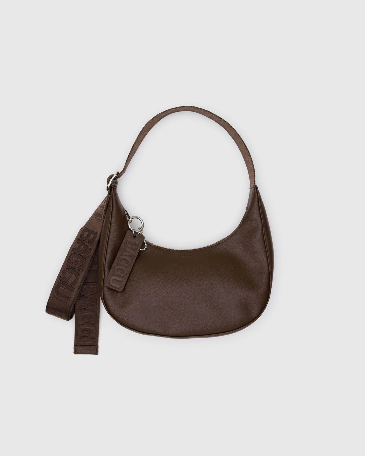 Otto's Corner Store - Small Recycled Leather Crescent Bag - Brown