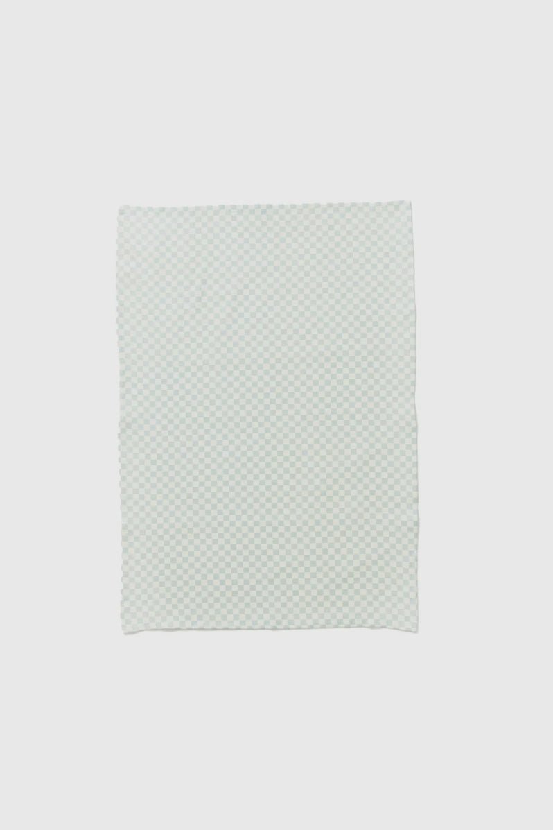 Otto's Corner Store - Tiny Checkers Tea Towel - Powder Blue