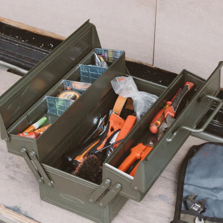Otto's Corner Store - TOYO Cantilever Toolbox ST-350 - Moss Green