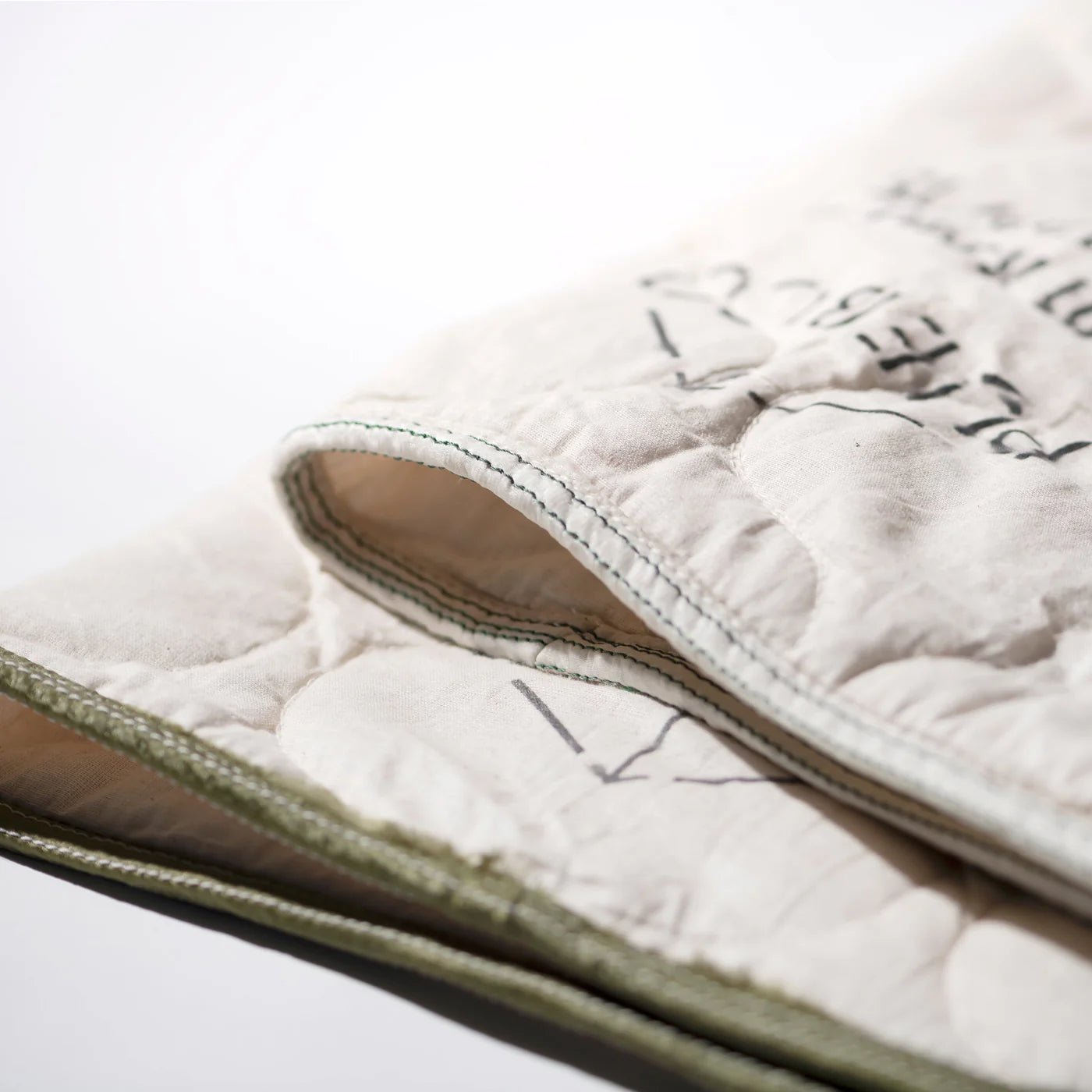 Otto's Corner Store - Vintage Parachute Line Quilted Blanket / Olive