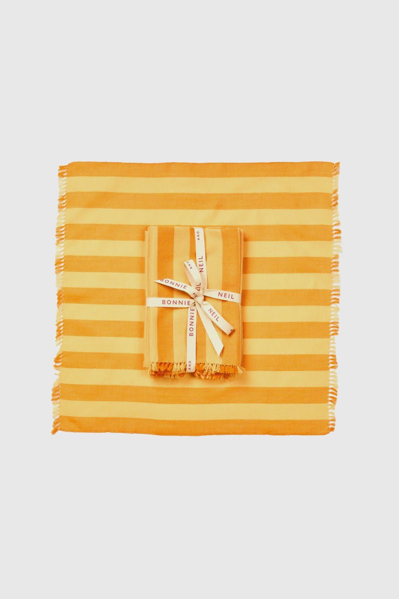 Otto's Corner Store - Woven Stripe Napkins - Yellow (set of 6)