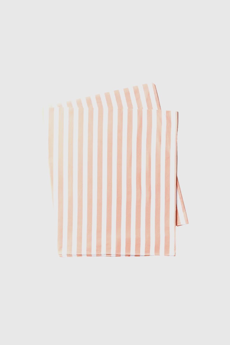 Otto's Corner Store - Woven Stripe Tablecloth - Pink