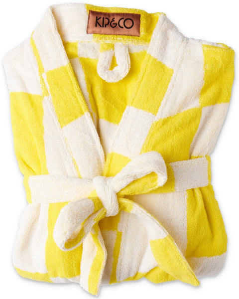Otto's Corner Store - Checkerboard Yellow Terry Bath Robe