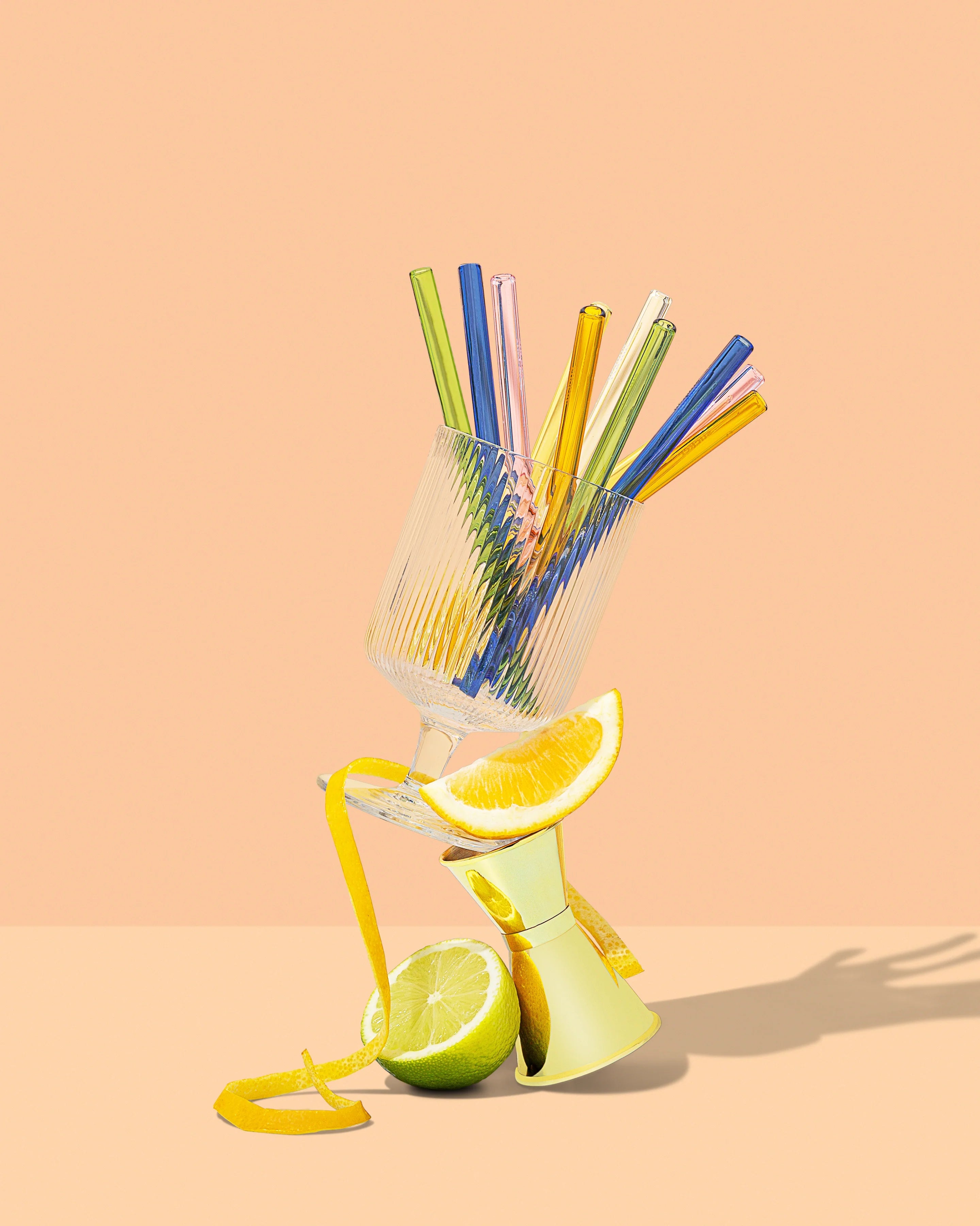 Otto's Corner Store - Cocktail Glass Drinking Straws - Multi-colour