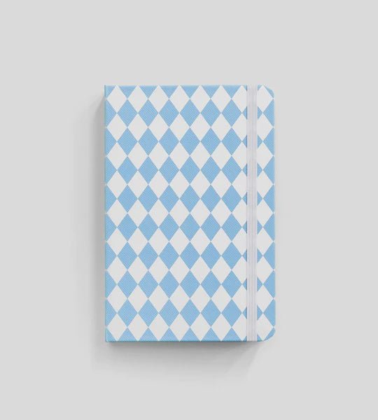 Otto's Corner Store - Father Rabbit | Hardcover Notebook | Blue Diamonds