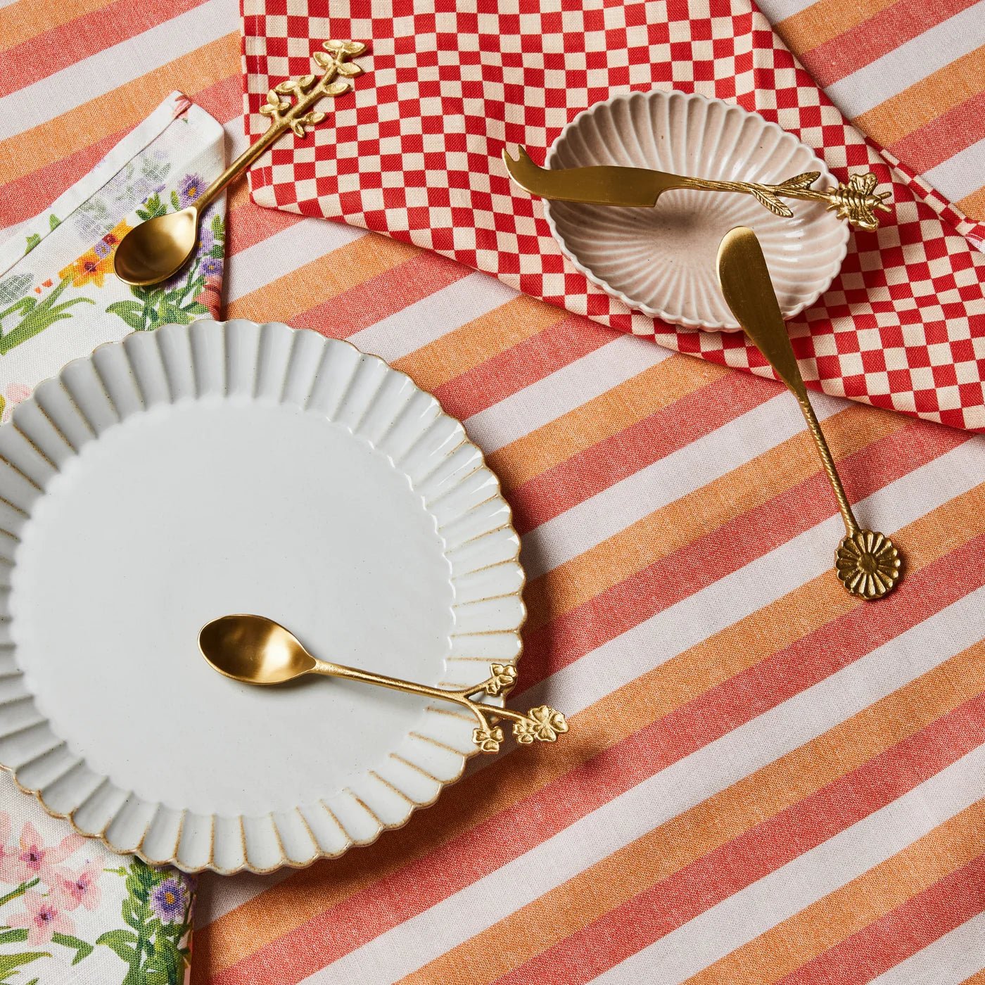 Otto's Corner Store - Florence Stripe Tablecloth - Red