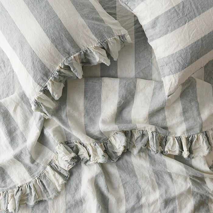 Otto's Corner Store - Fog Stripe Fitted Sheet