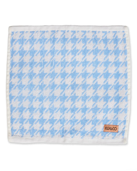 Otto's Corner Store - Houndstooth Blue Terry Face Washer