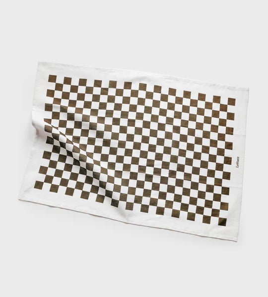 Otto's Corner Store - Lettuce | Tea Towel | Micro Checkers