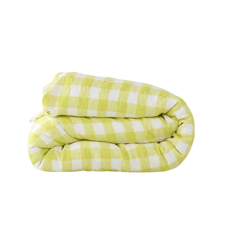 Otto's Corner Store - Limoncello Gingham Duvet Cover