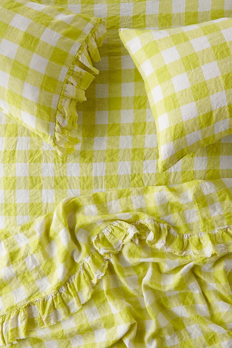 Otto's Corner Store - Limoncello Gingham Fitted Sheet