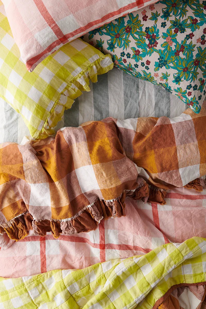 Otto's Corner Store - Limoncello Gingham Pillowcase Sets