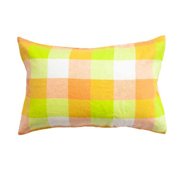 Otto's Corner Store - Peach Lemonade Check Pillowcase Sets