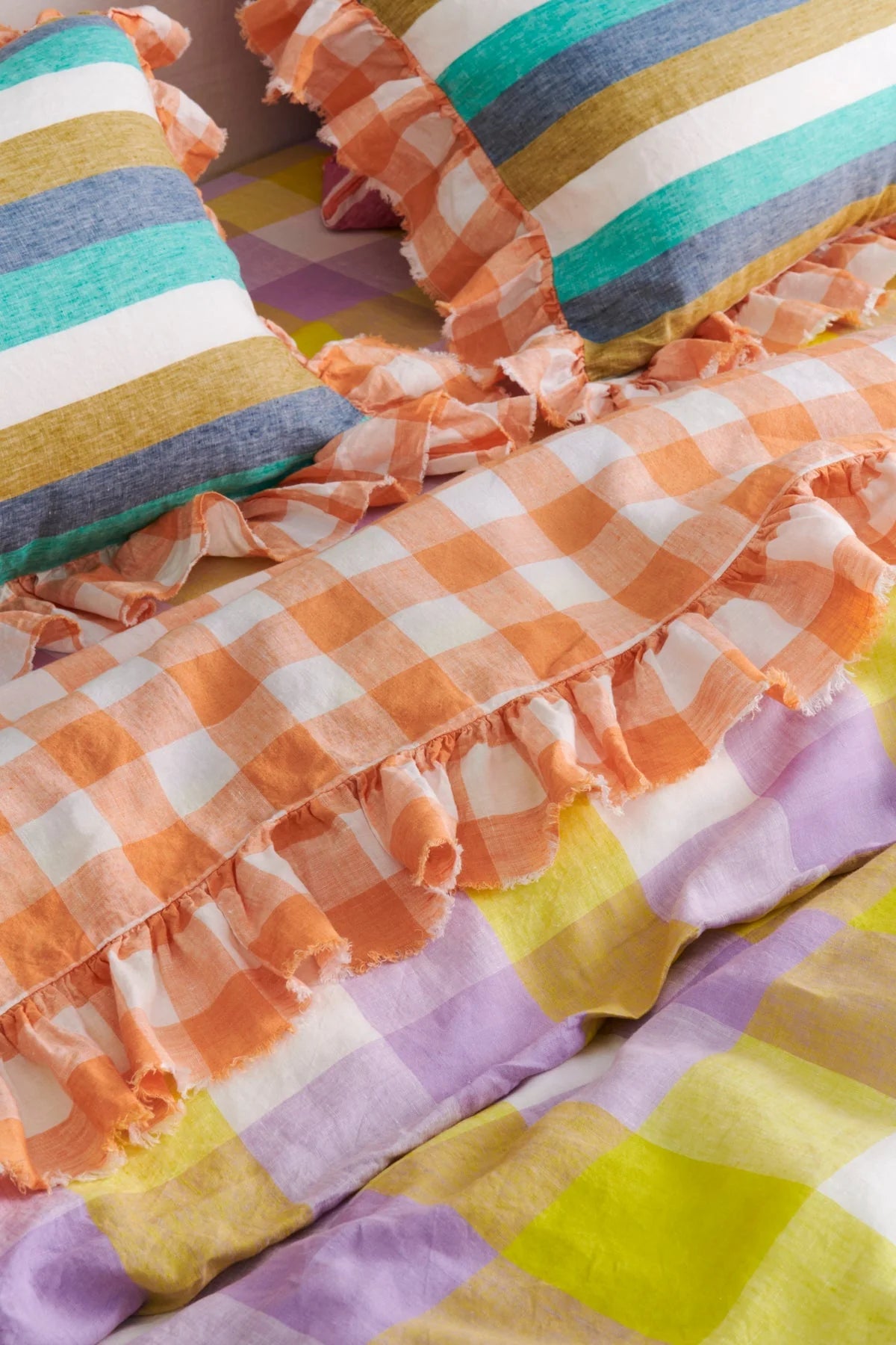 Otto's Corner Store - Peaches & Cream Ruffle Flat Sheet