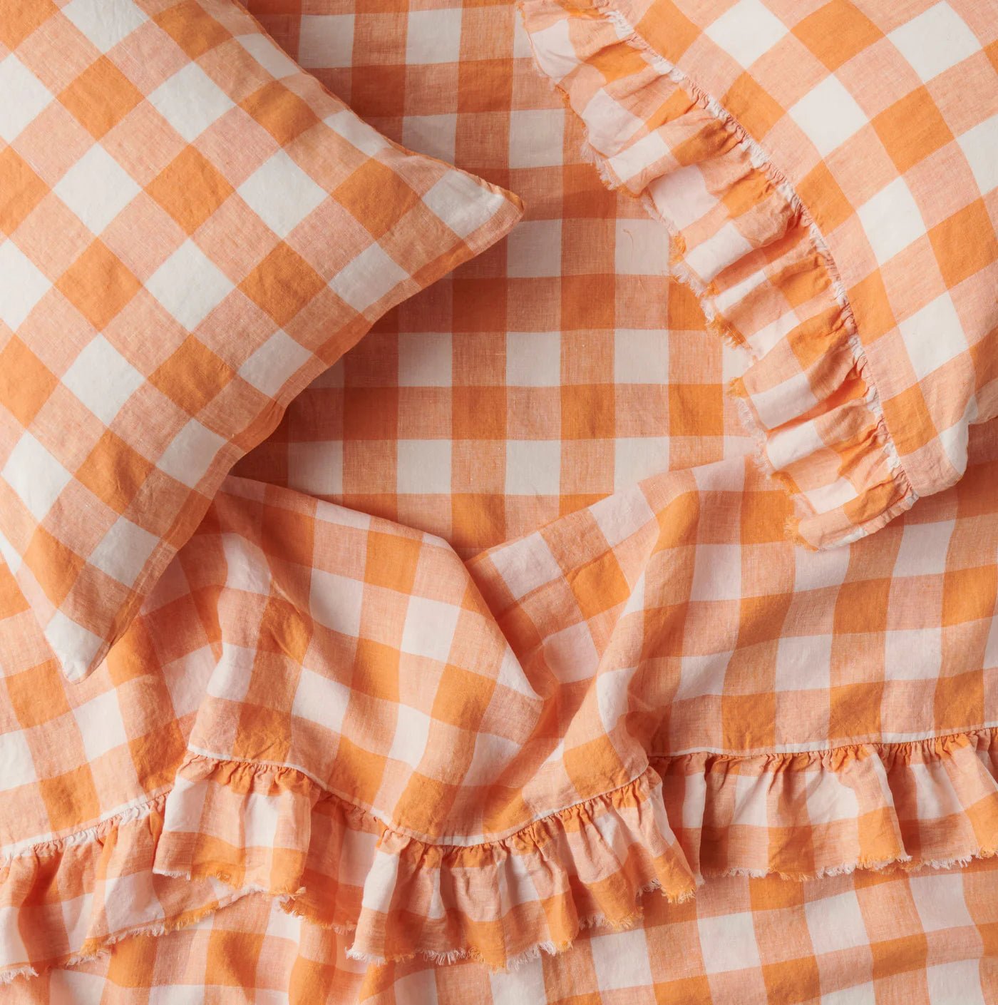 Otto's Corner Store - Peaches & Cream Ruffle Flat Sheet