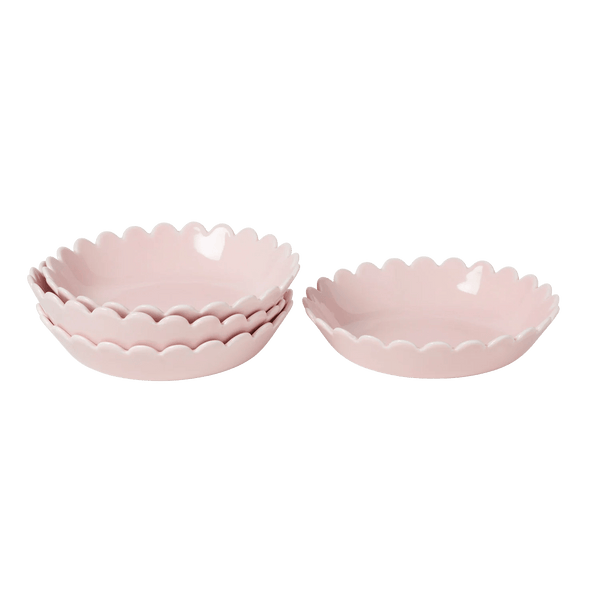 Otto's Corner Store - Pink Scallop Bowls - Set of 4