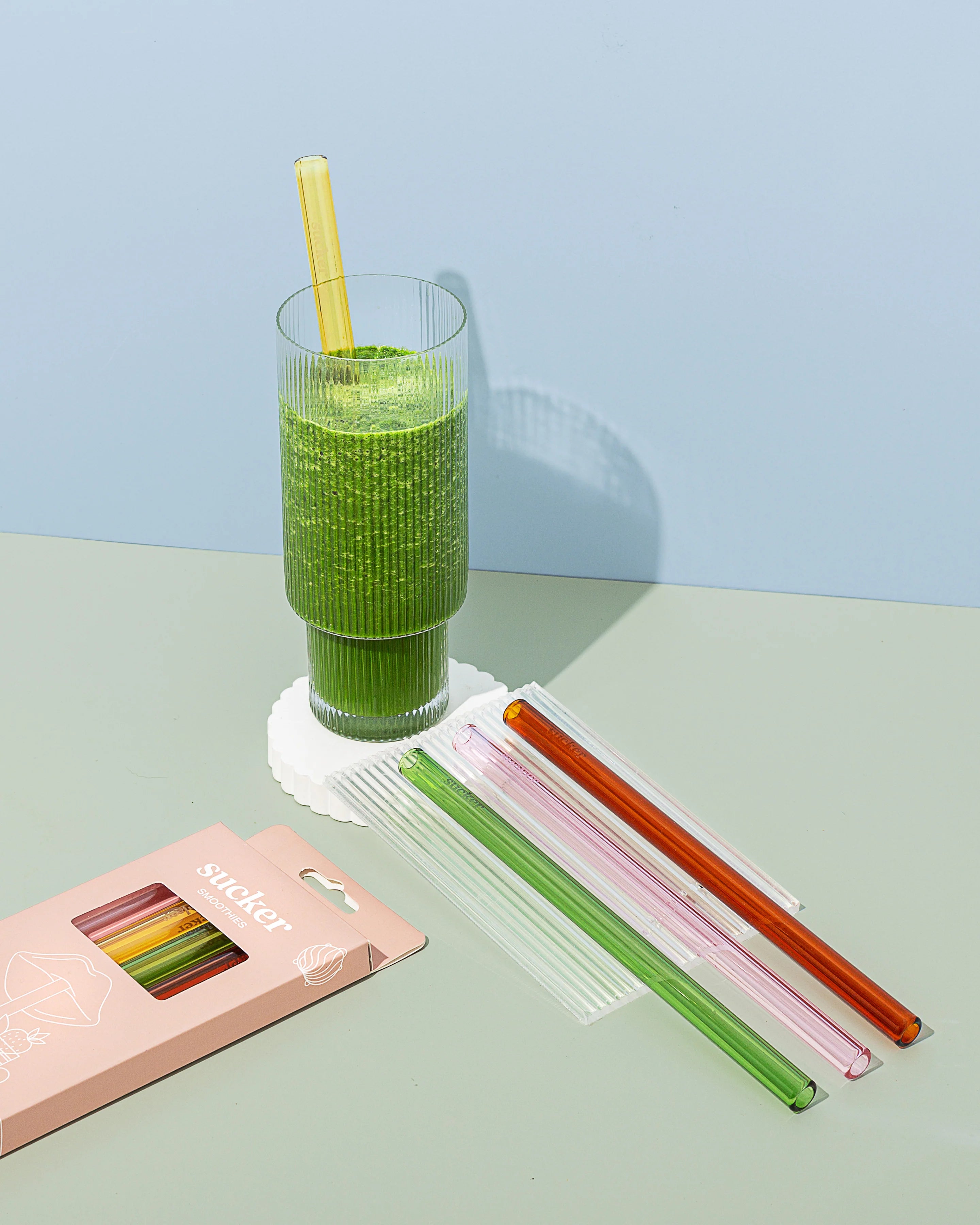 Otto's Corner Store - Reusable Glass Smoothie Straws - Multi-colour