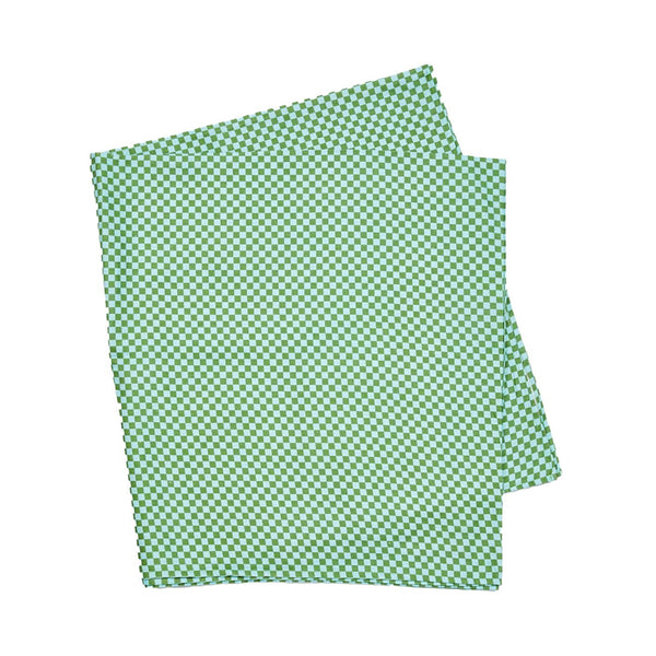 Otto's Corner Store - Tiny Checkers Tablecloth - Blue Green