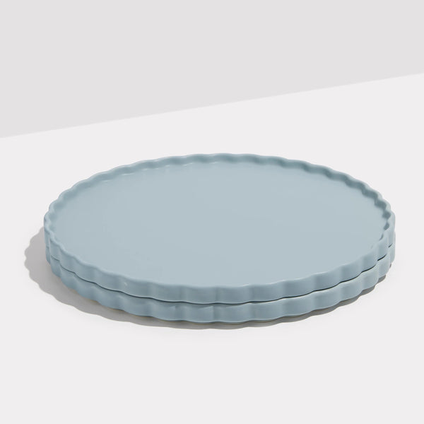 Otto's Corner Store - Wave Ceramic Dinner Plate - Set of 2 - Blue