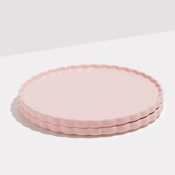 Otto's Corner Store - Wave Ceramic Dinner Plate - Set of 2 - Pink