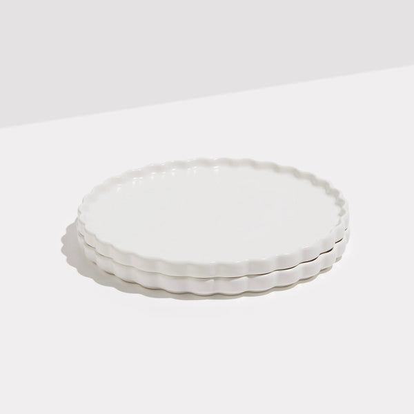 Otto's Corner Store - Wave Ceramic Side Plate - Set of 2 - White