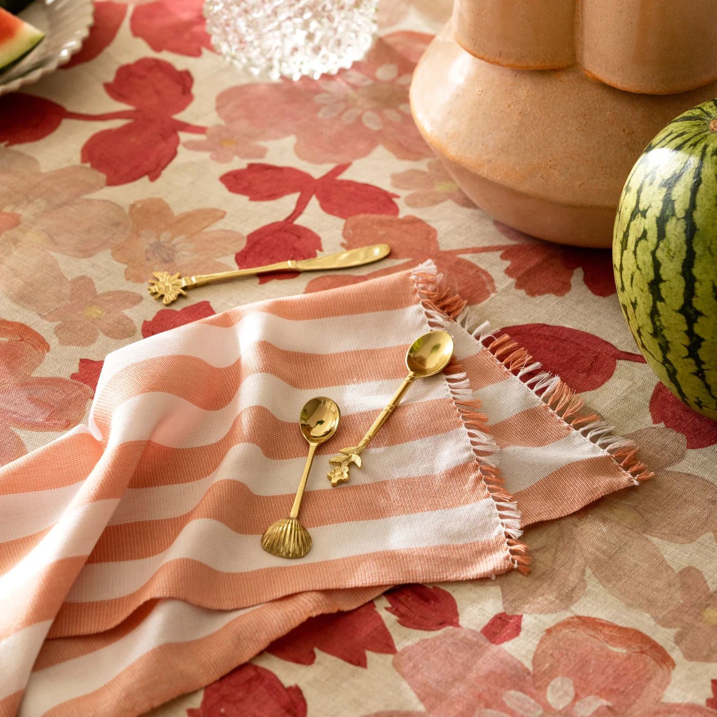 Otto's Corner Store - Woven Stripe Napkins - Pink (set of 6)