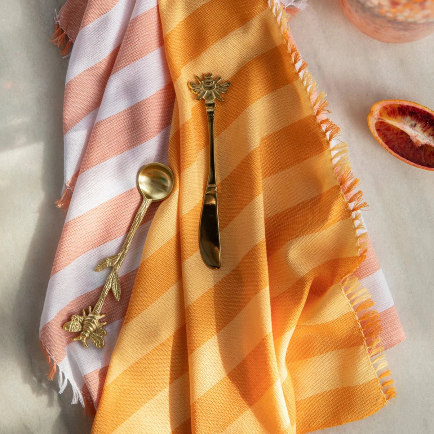 Otto's Corner Store - Woven Stripe Napkins - Yellow (set of 6)